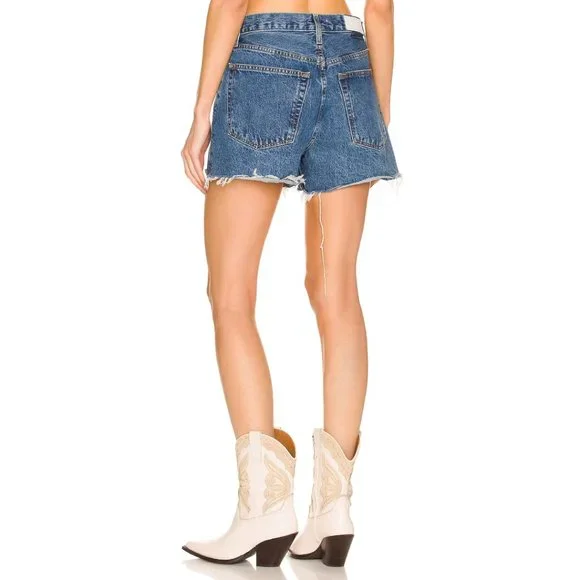 NWT RE/DONE 90's Low Slung Cut Off Shorts in Bleu Mere - Picture 4 of 13